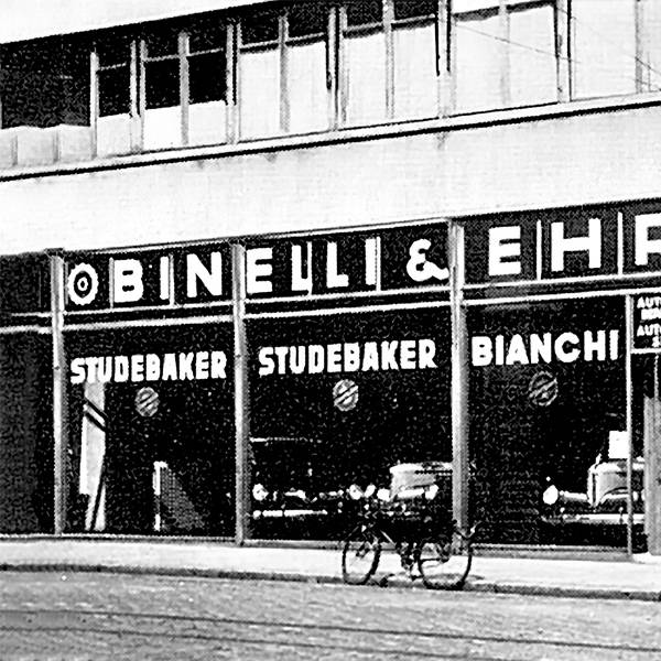 Am Anfang war der Pferdestall: das erste Autohaus Binelli & Ehrsam im Zürcher Seefeld.